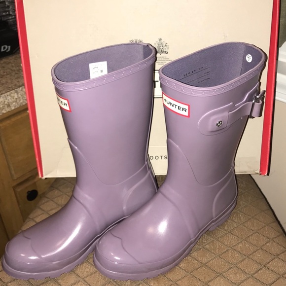 Hunter Original Boots, Size-6 Women’s; Lavender - Picture 2 of 8
